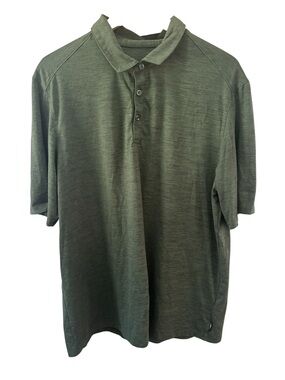 Gerry Polo Heathered Olive Green Men’s Size Large Short Sleeve Golf